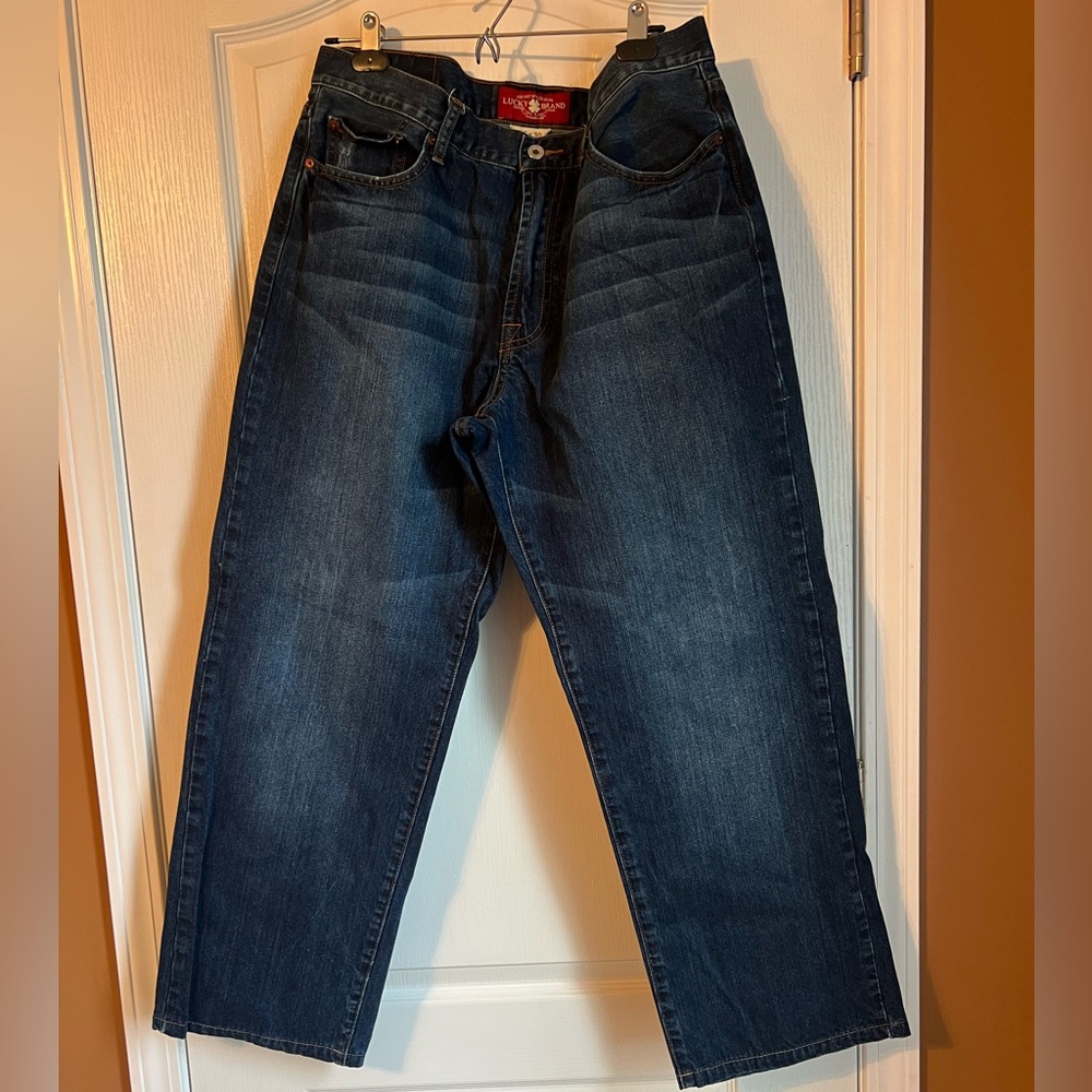 Lucky Brand Men's Dark Blue Relaxed Jeans